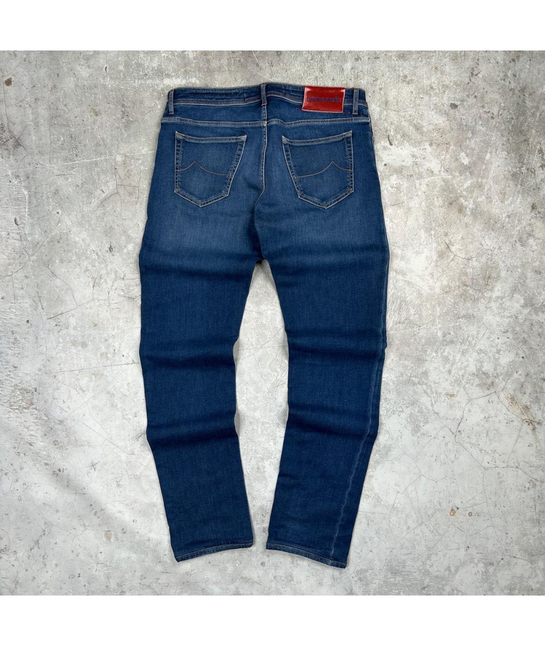 JACOB COHEN Темно-синие хлопковые джинсы скинни, фото 2
