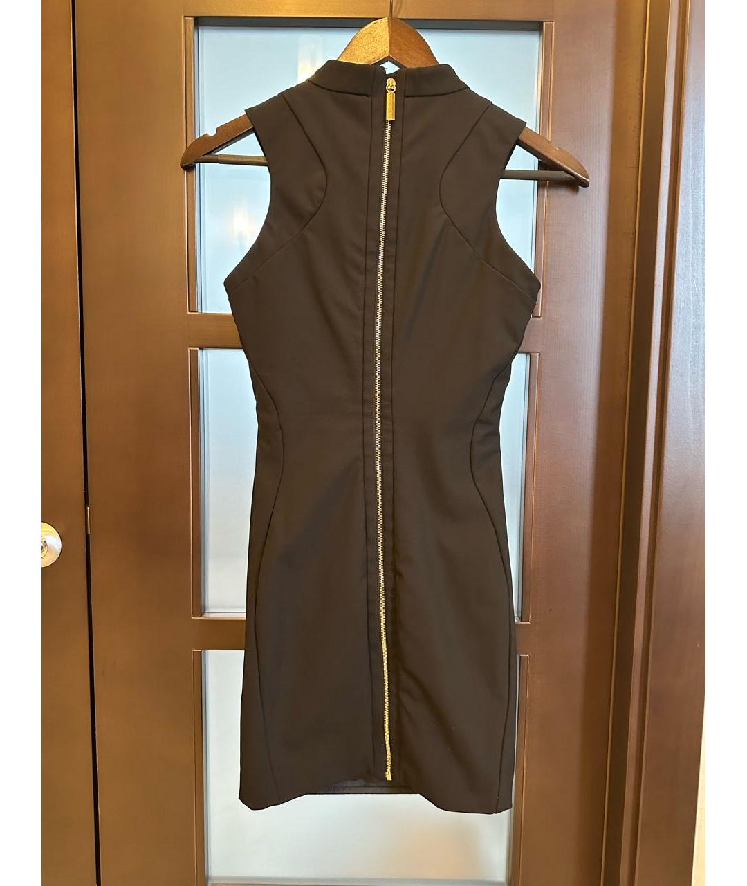 ELISABETTA FRANCHI Черное полиамидовое повседневное платье, фото 2