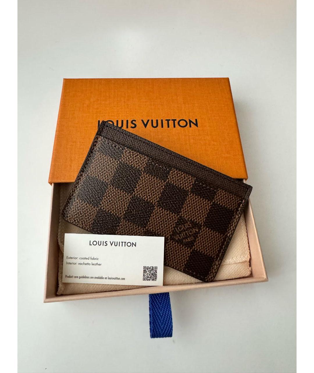 LOUIS VUITTON PRE-OWNED Коричневый кардхолдер, фото 3
