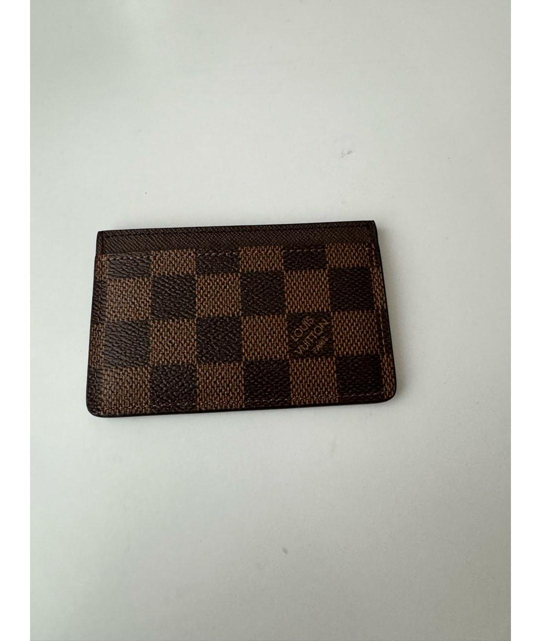 LOUIS VUITTON PRE-OWNED Коричневый кардхолдер, фото 4