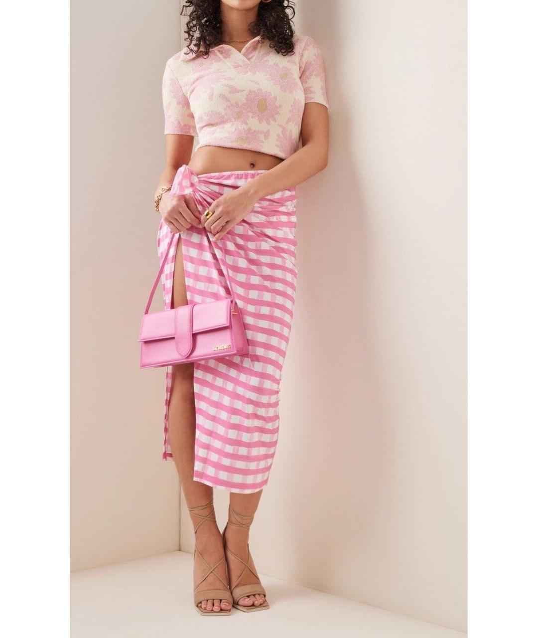 JACQUEMUS Розовая юбка миди, фото 2