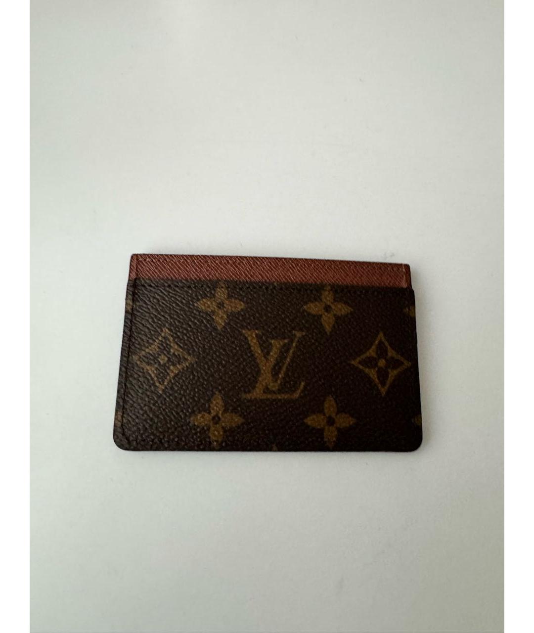 LOUIS VUITTON PRE-OWNED Коричневый кардхолдер, фото 4
