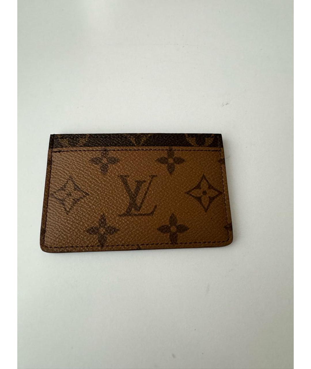 LOUIS VUITTON PRE-OWNED Коричневый кардхолдер, фото 2