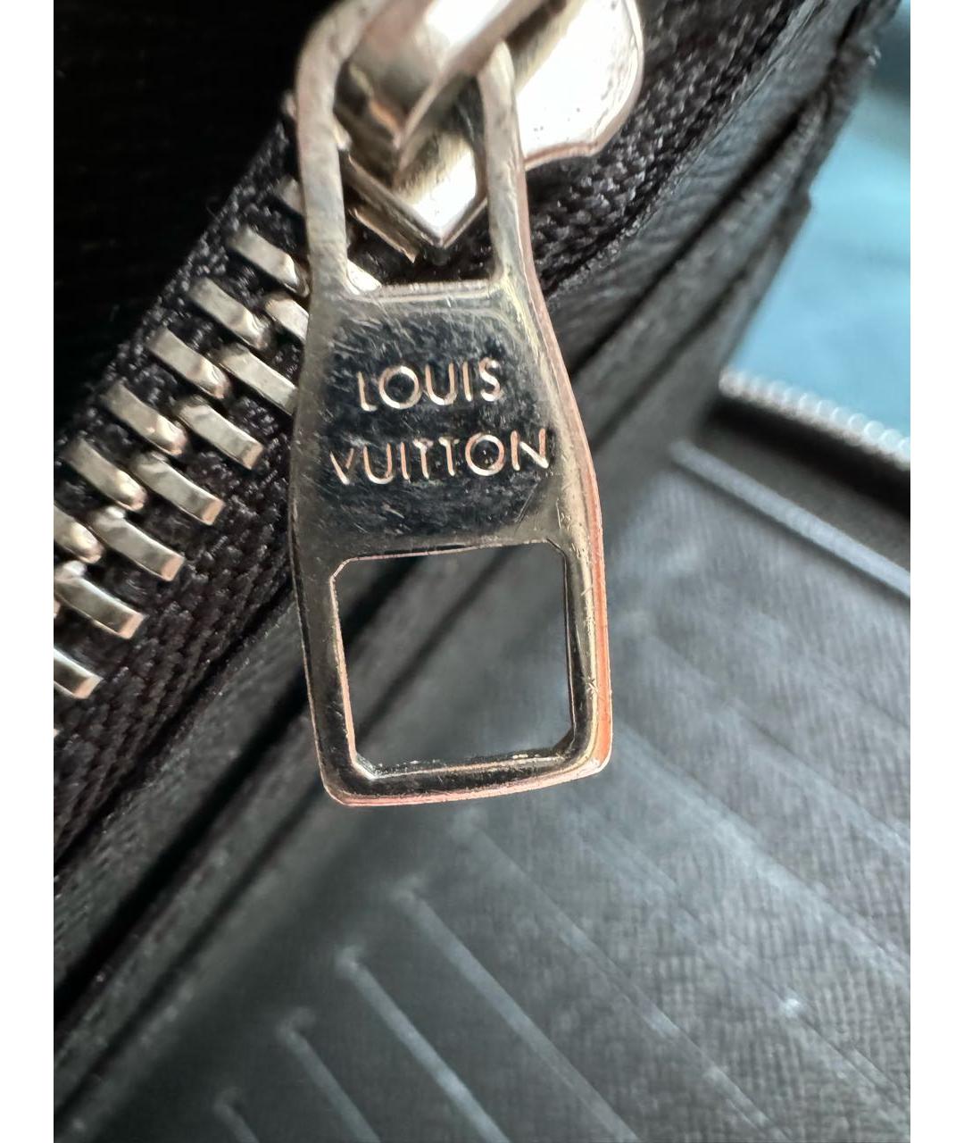 LOUIS VUITTON PRE-OWNED Черный кожаный кошелек, фото 5
