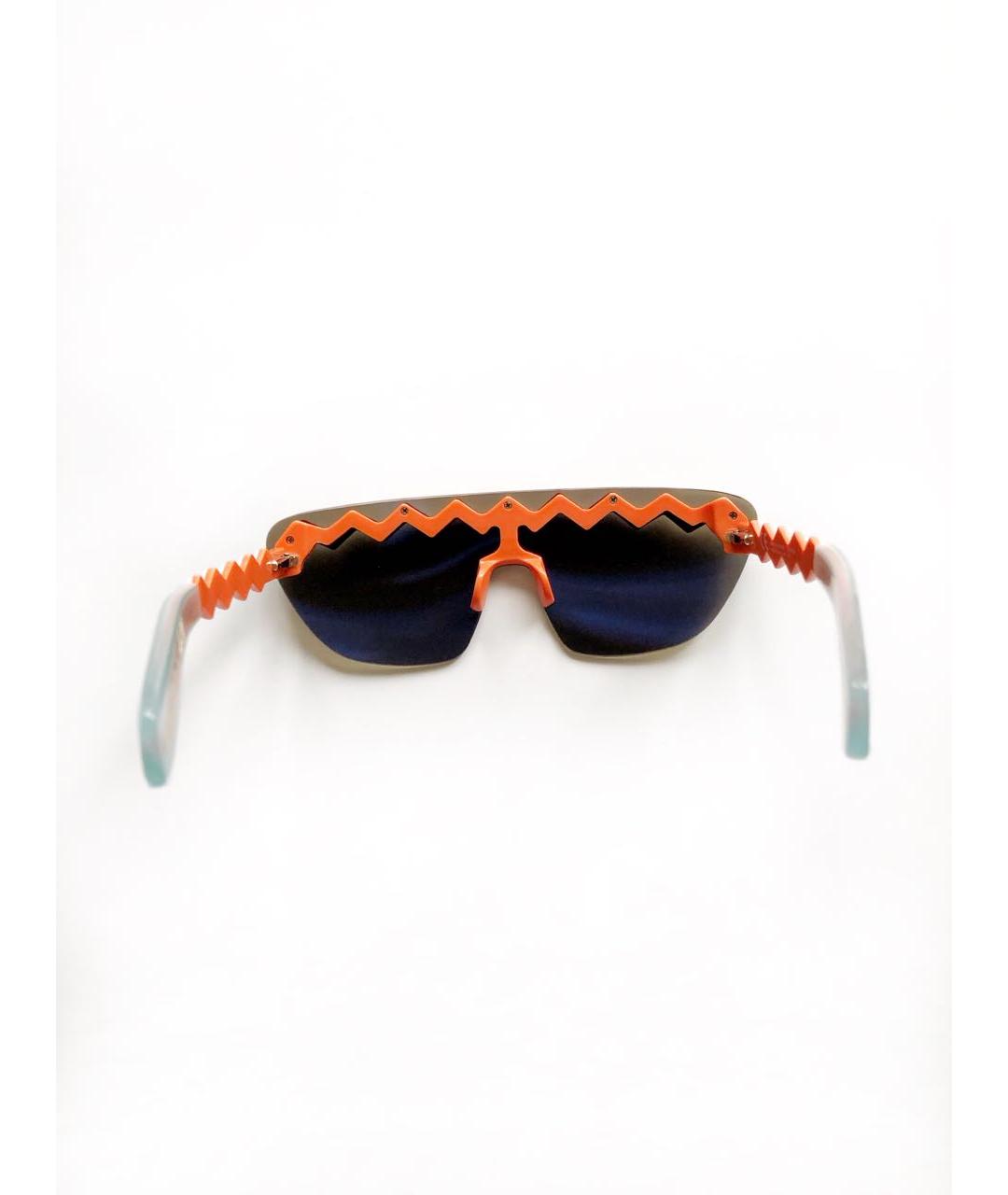 KENZO Оранжевое пластиковые солнцезащитные очки, фото 6