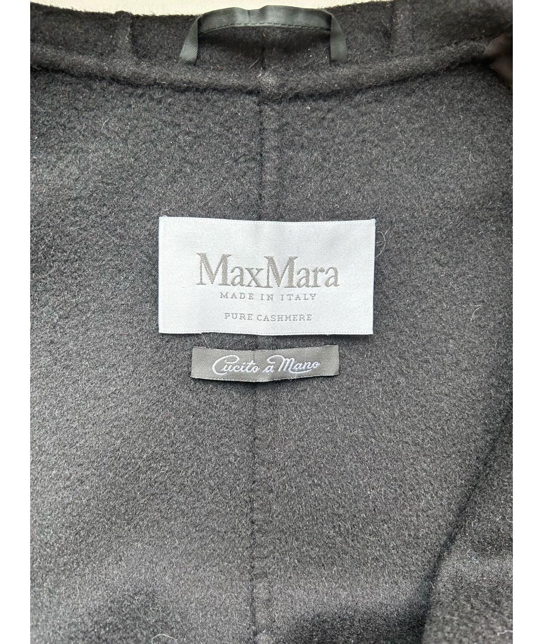 MAX MARA Черное кашемировое пальто, фото 3