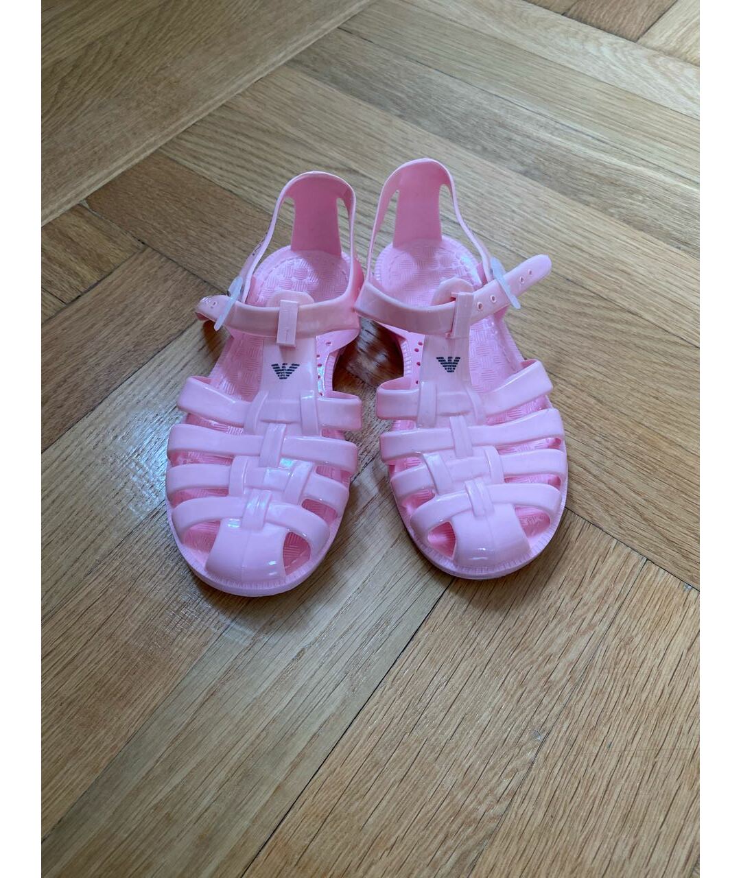 ARMANI JUNIOR Розовые резиновые сандалии и шлепанцы, фото 2