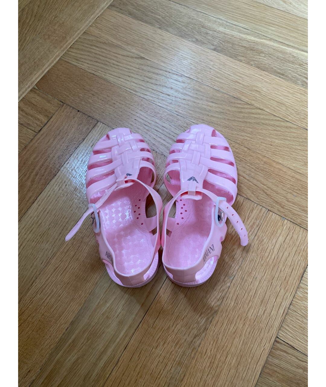 ARMANI JUNIOR Розовые резиновые сандалии и шлепанцы, фото 3