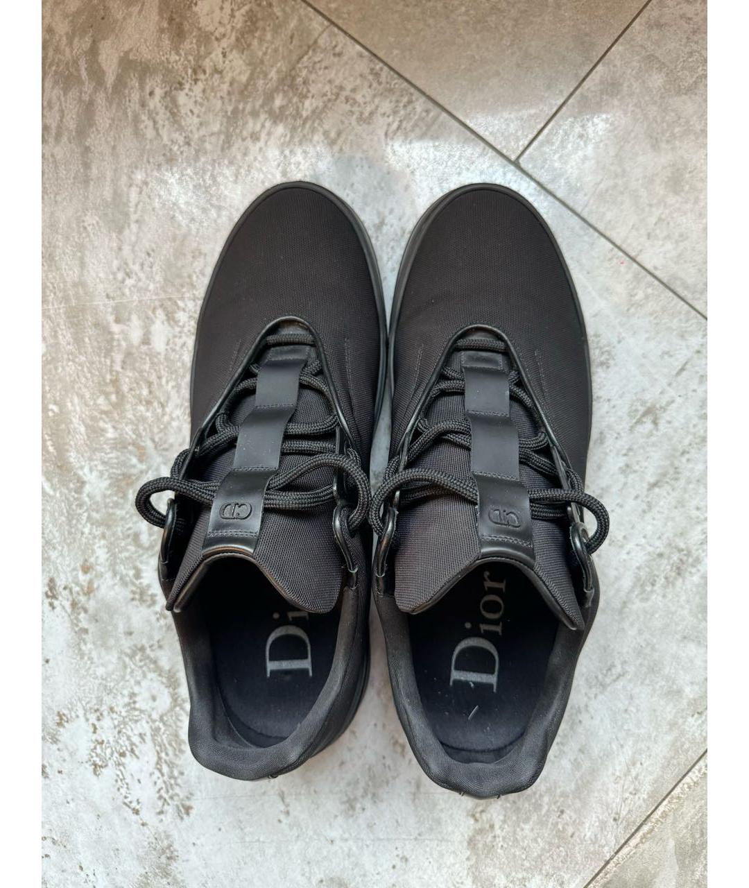 CHRISTIAN DIOR PRE-OWNED Черные низкие кроссовки / кеды, фото 3