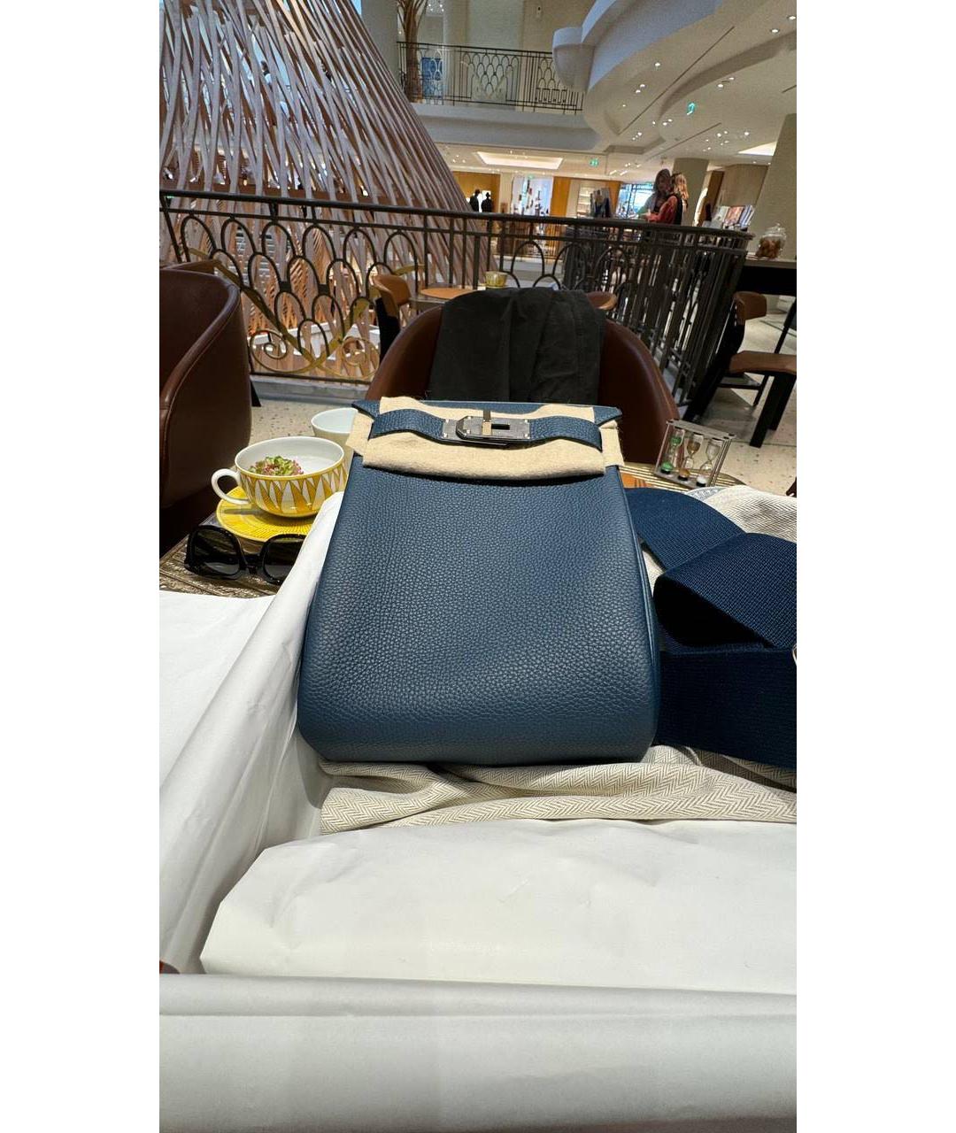HERMES PRE-OWNED Темно-синий кожаный рюкзак, фото 2