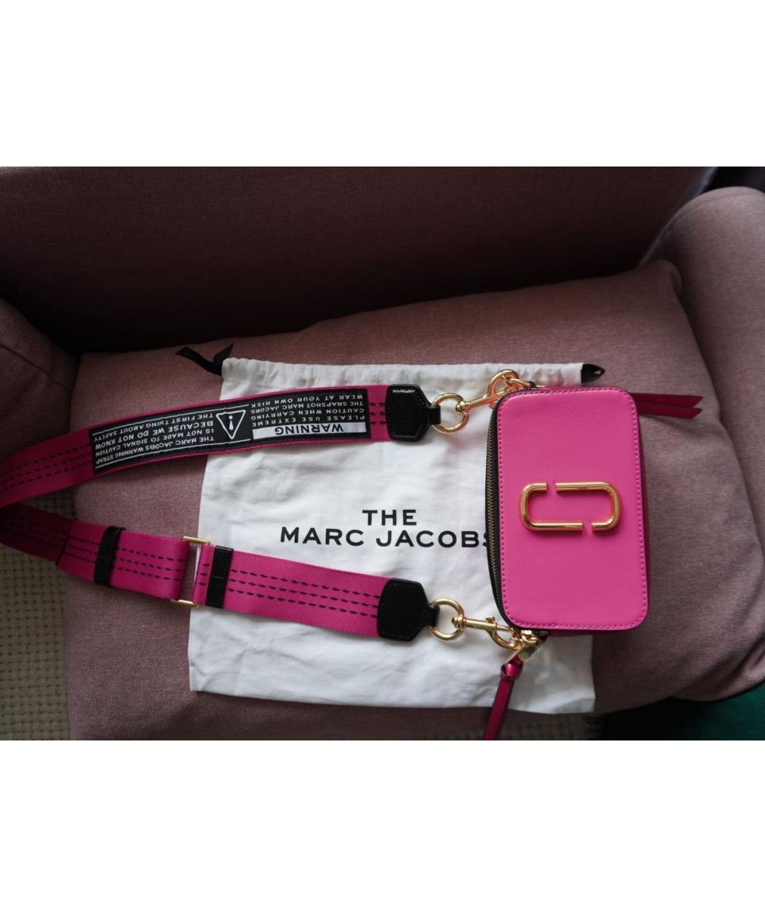 MARC JACOBS Розовая кожаная сумка через плечо, фото 7