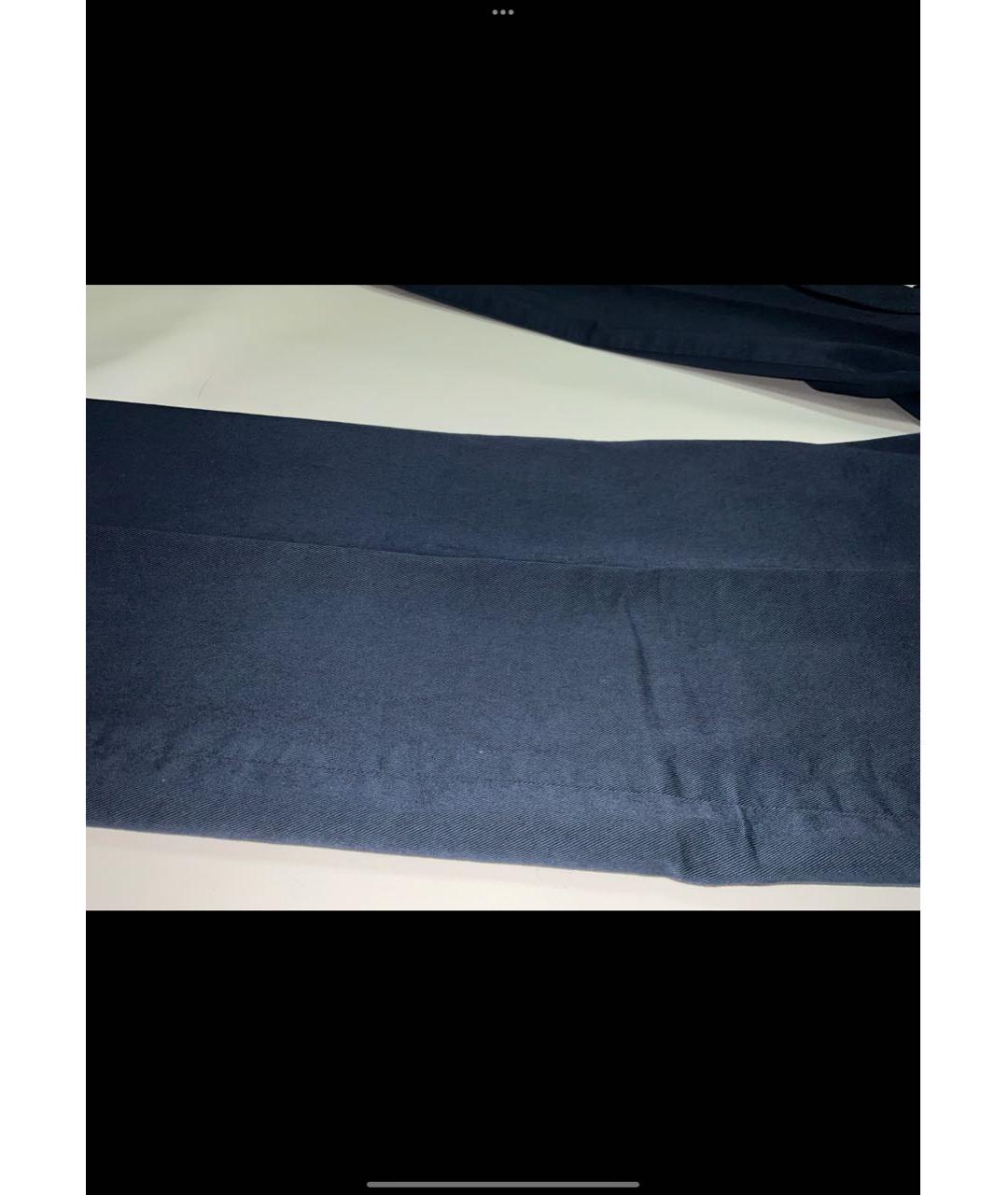 KITON Темно-синие хлопко-эластановые прямые джинсы, фото 2