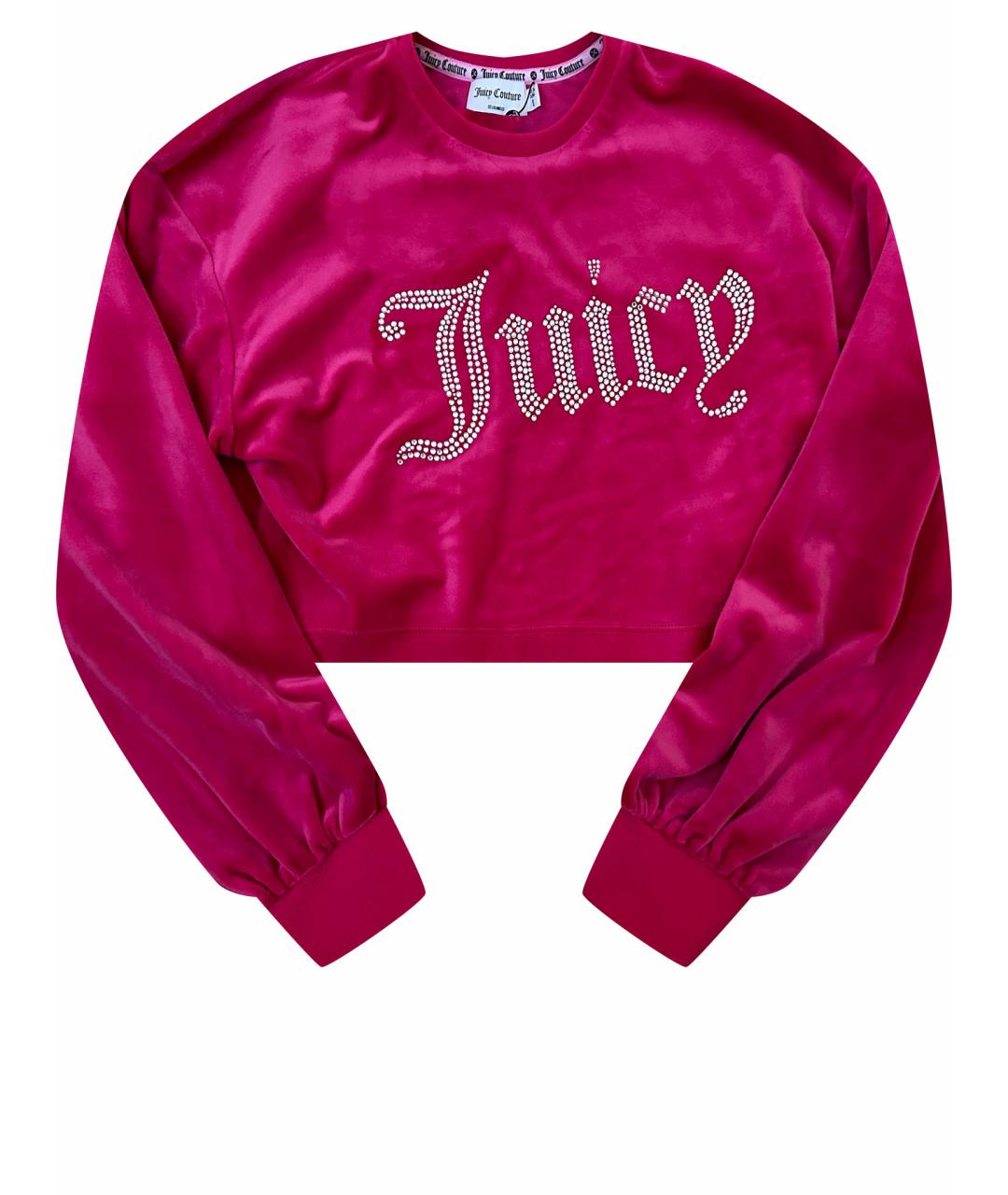 JUICY COUTURE Розовый велюровый джемпер / свитер, фото 1