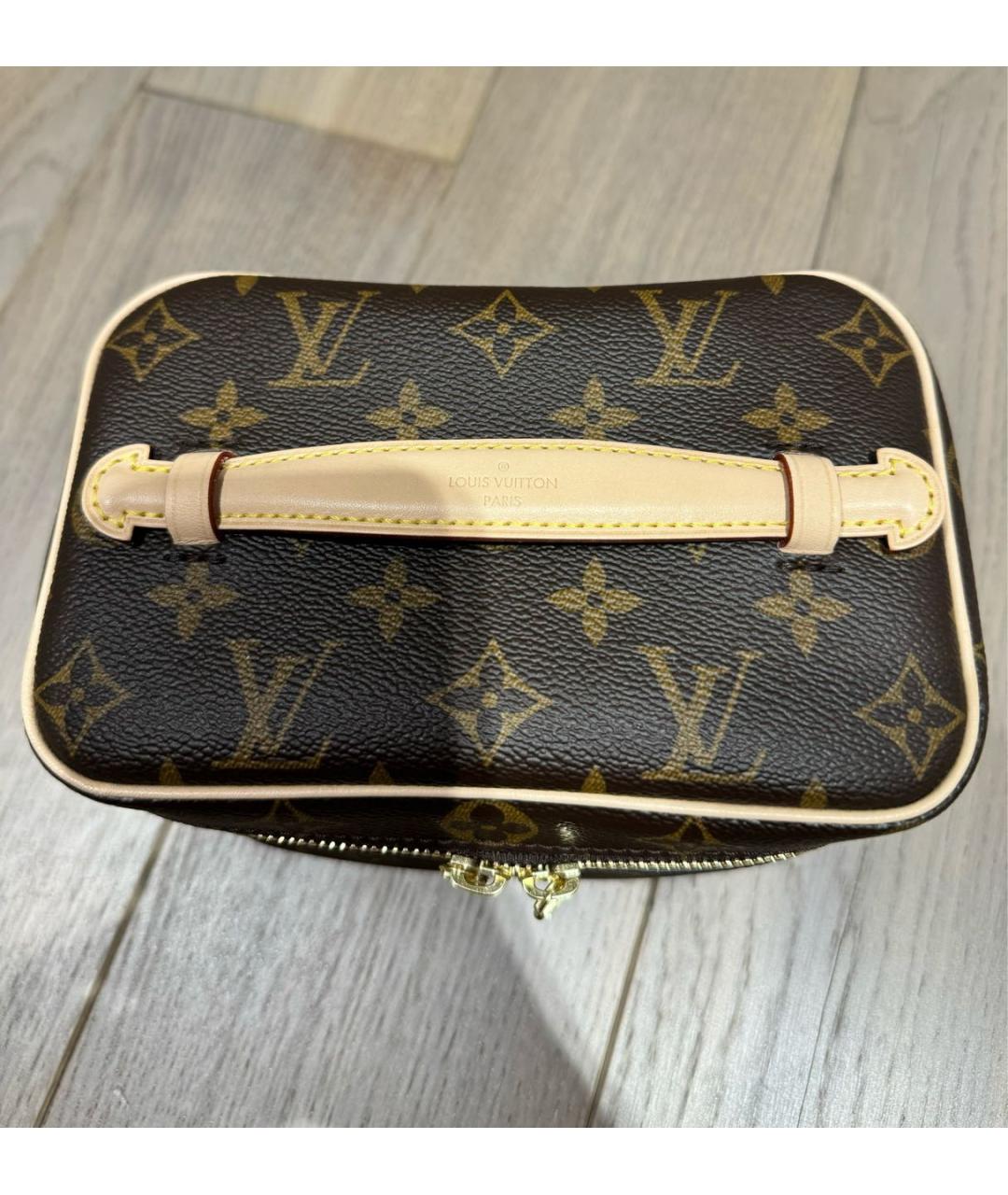 LOUIS VUITTON PRE-OWNED Коричневая косметичка, фото 4
