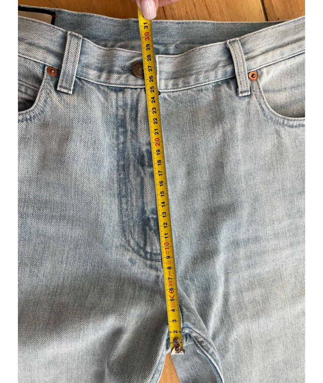 GUCCI Голубые прямые джинсы, фото 4