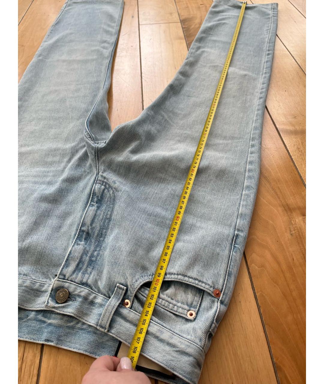 GUCCI Голубые прямые джинсы, фото 5