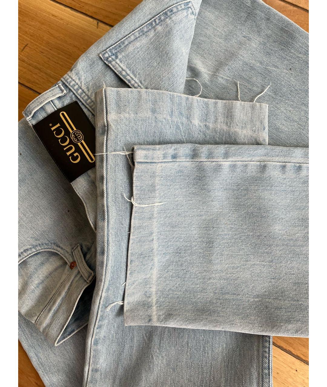 GUCCI Голубые прямые джинсы, фото 8