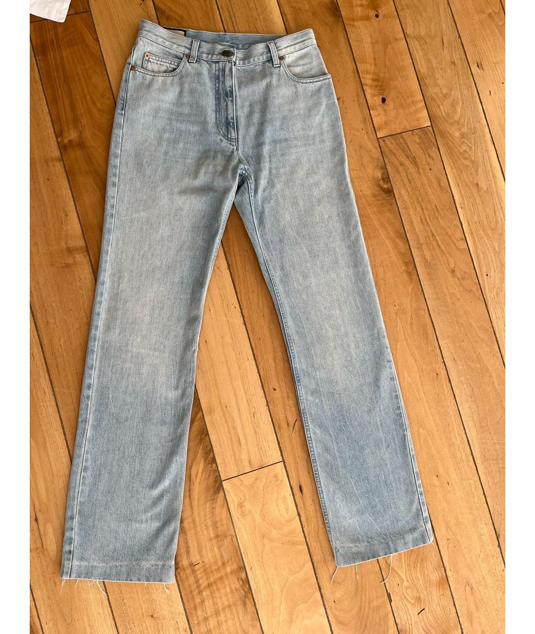 GUCCI Голубые прямые джинсы, фото 9