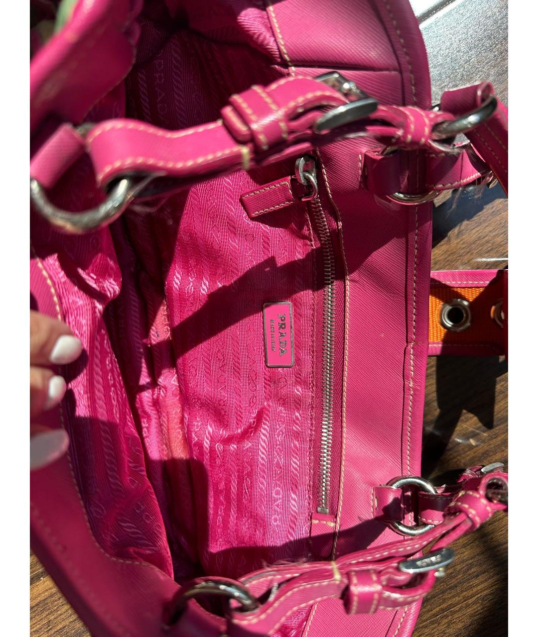 PRADA Розовая сумка тоут, фото 4
