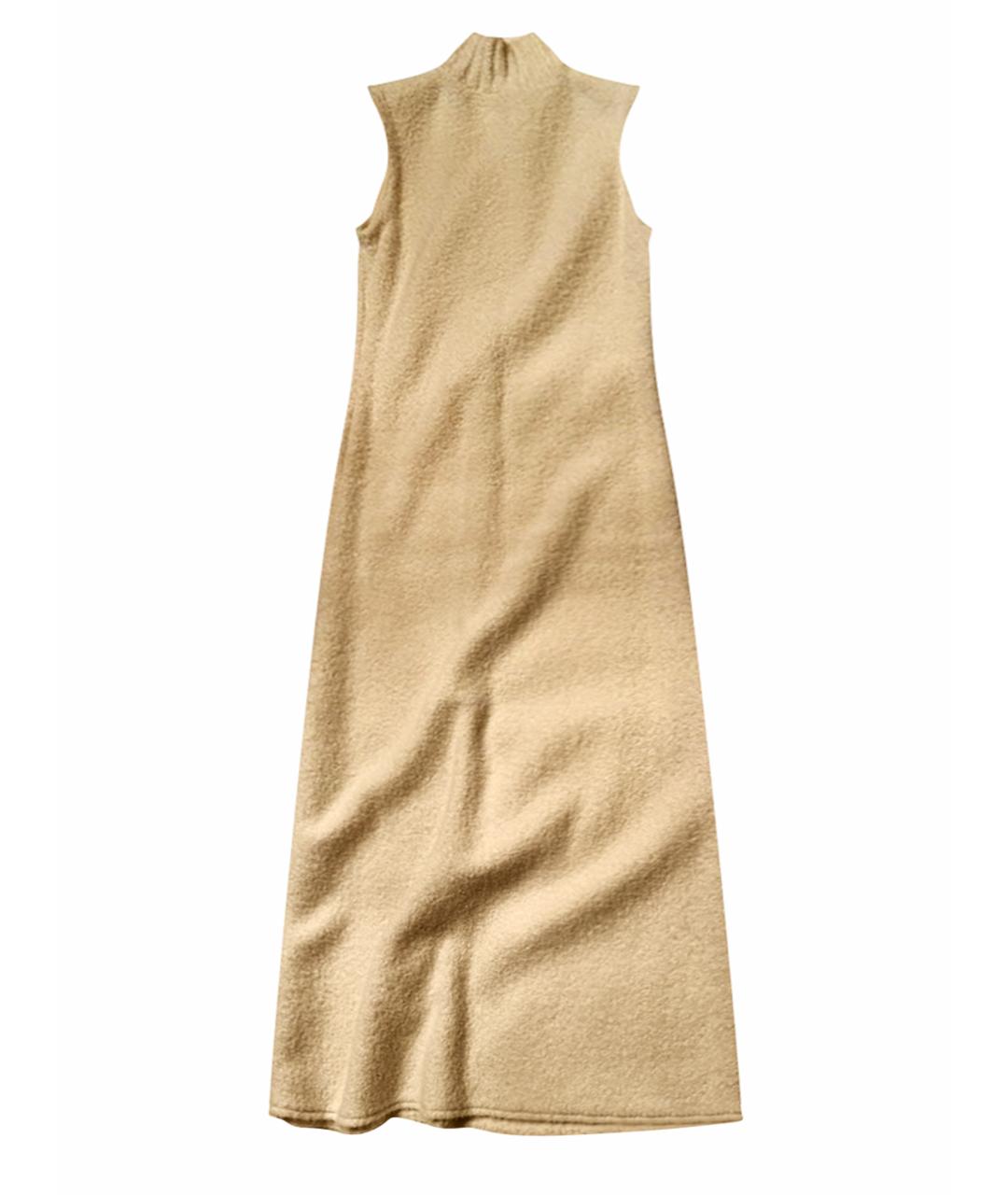 CHANEL PRE-OWNED Бежевое кашемировое повседневное платье, фото 1