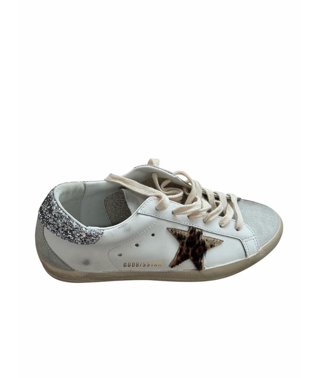 GOLDEN GOOSE DELUXE BRAND Белые кожаные кеды, фото 1