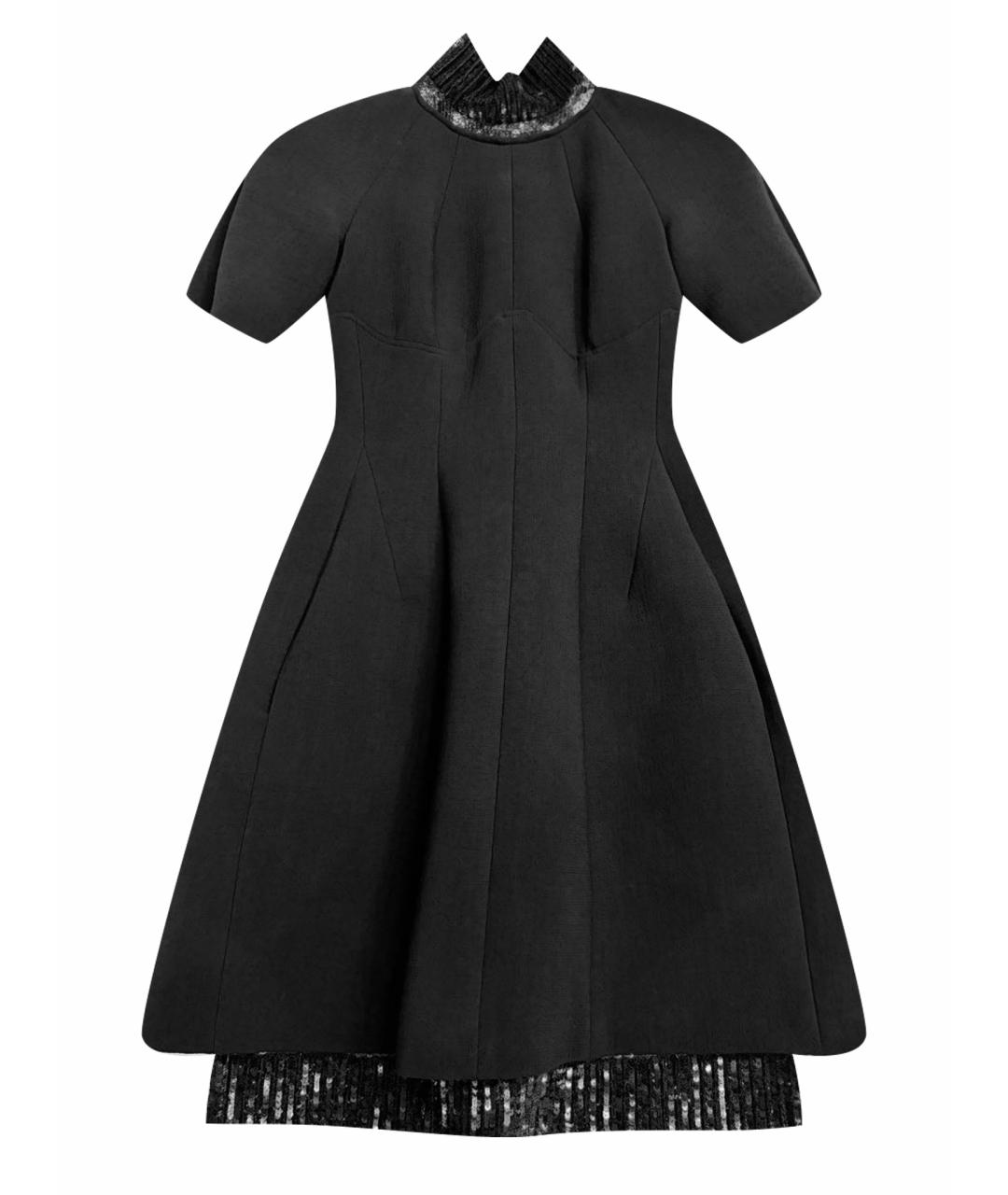 CHRISTIAN DIOR PRE-OWNED Черное шерстяное вечернее платье, фото 1