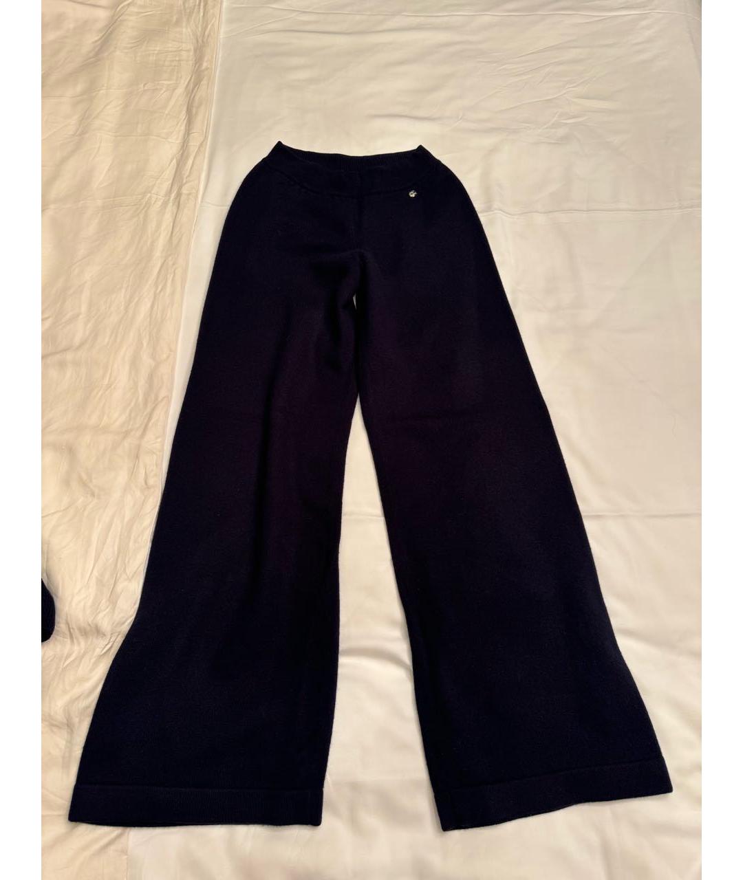 CHANEL PRE-OWNED Темно-синий кашемировый костюм с брюками, фото 2