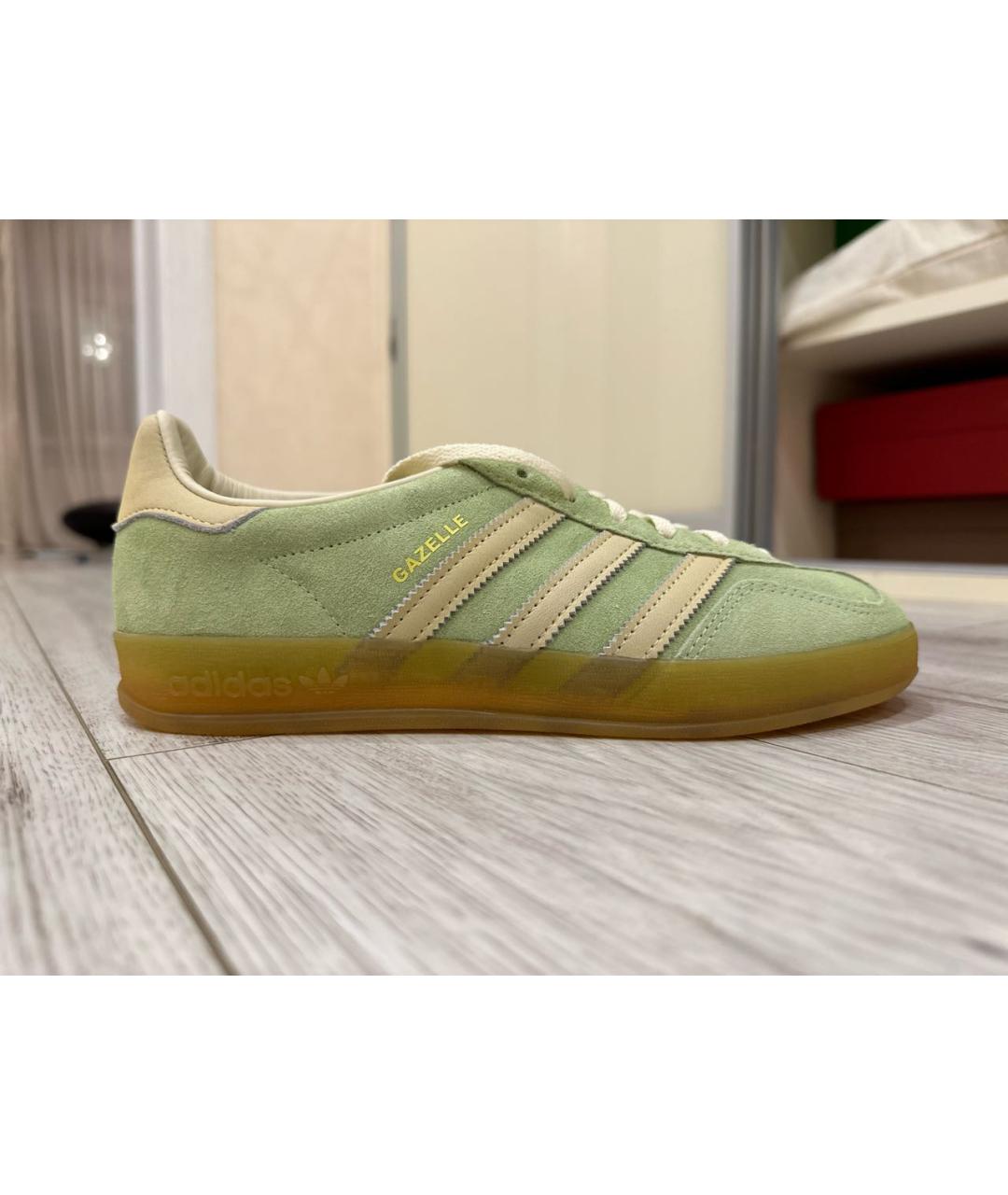 ADIDAS Зеленые замшевые низкие кроссовки / кеды, фото 6