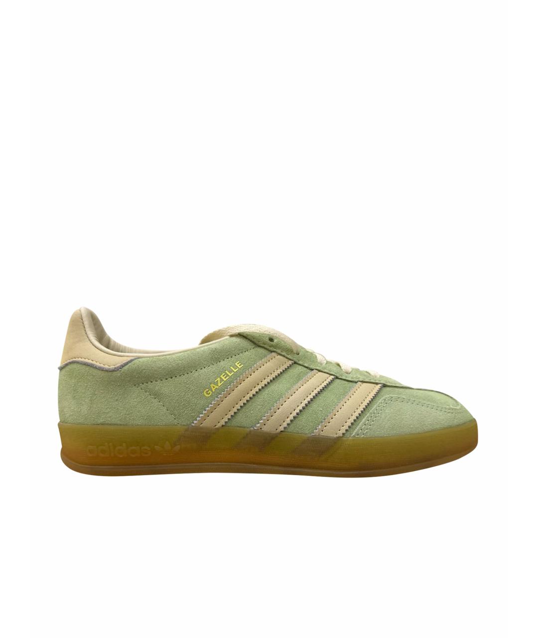 ADIDAS Зеленые замшевые низкие кроссовки / кеды, фото 1