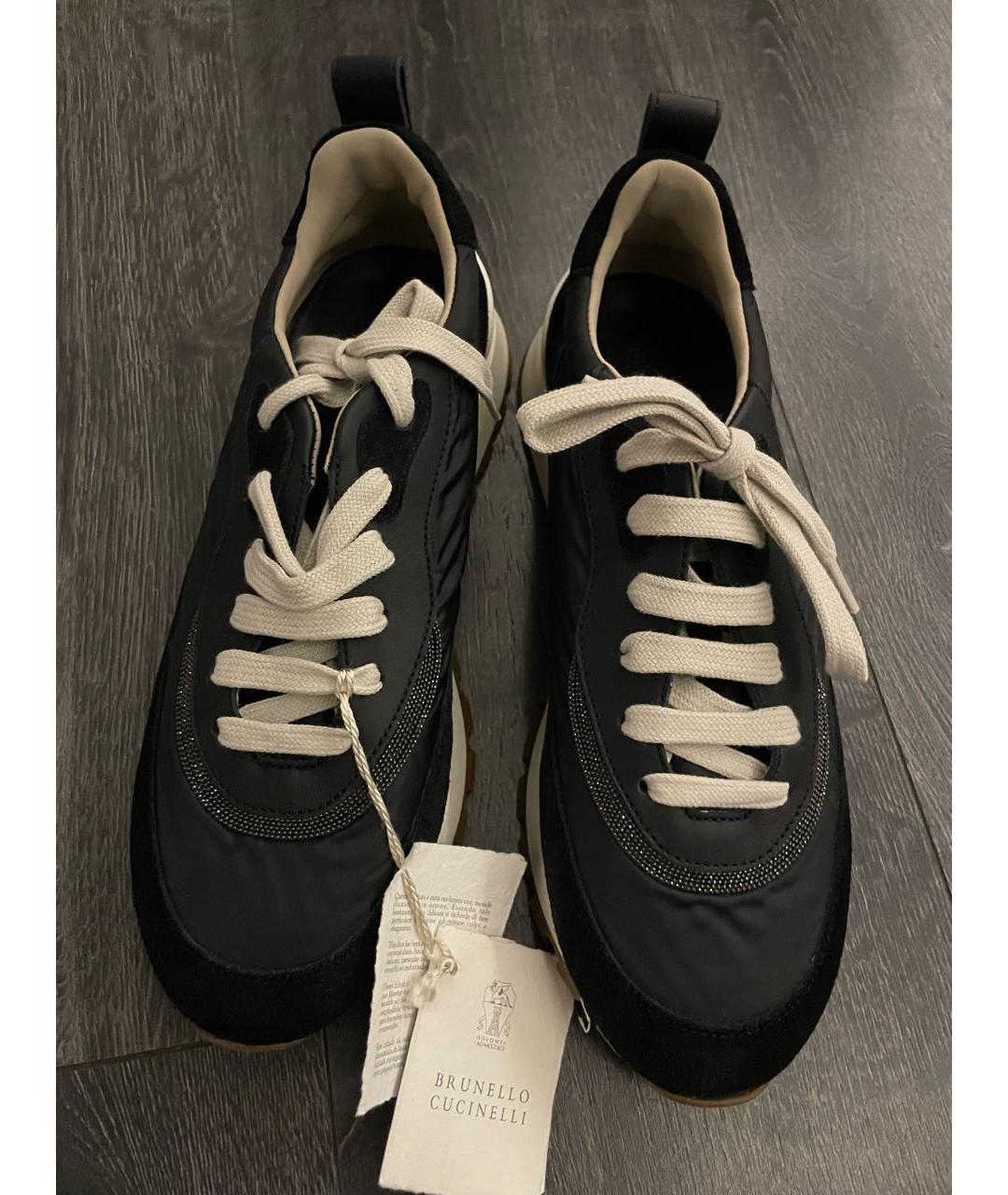 BRUNELLO CUCINELLI Черные замшевые кроссовки, фото 2