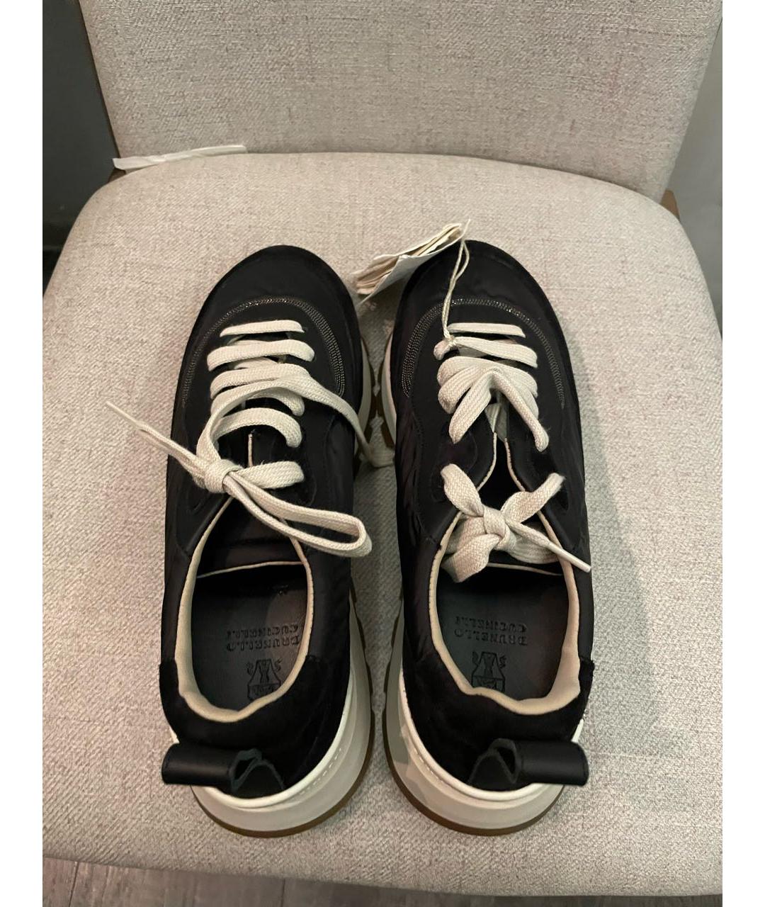 BRUNELLO CUCINELLI Черные замшевые кроссовки, фото 3