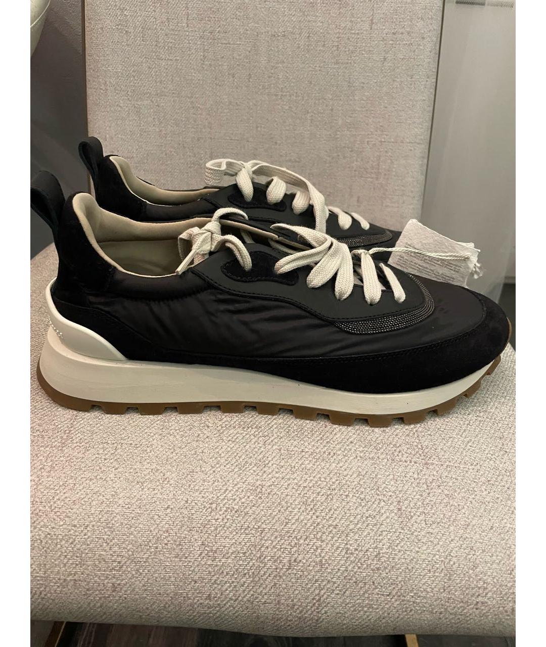 BRUNELLO CUCINELLI Черные замшевые кроссовки, фото 9