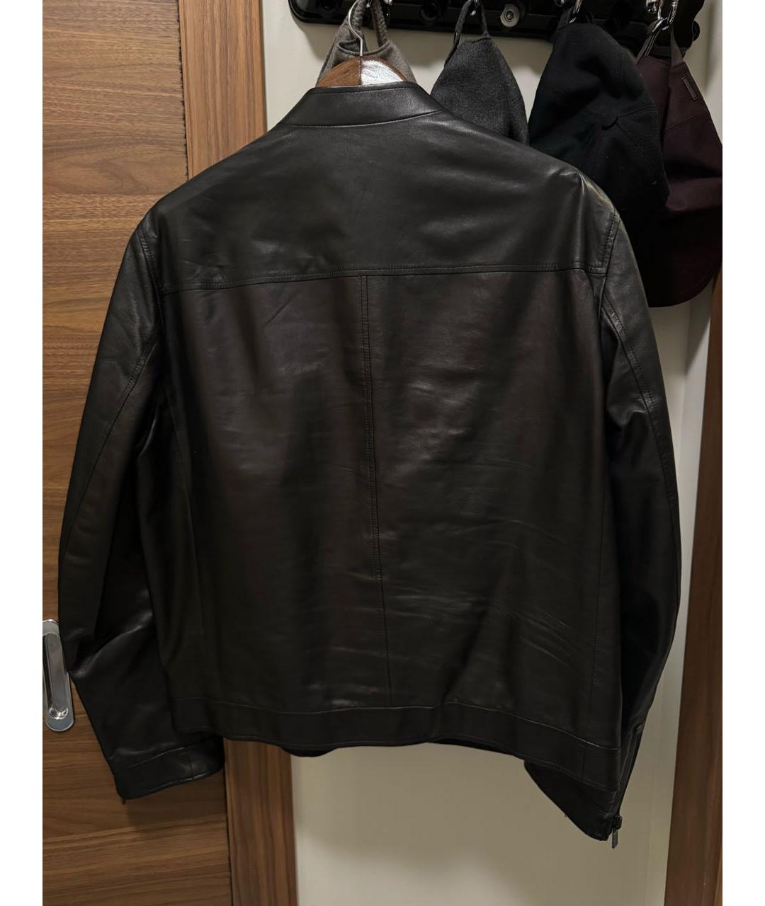 PRADA Черная кожаная куртка, фото 2