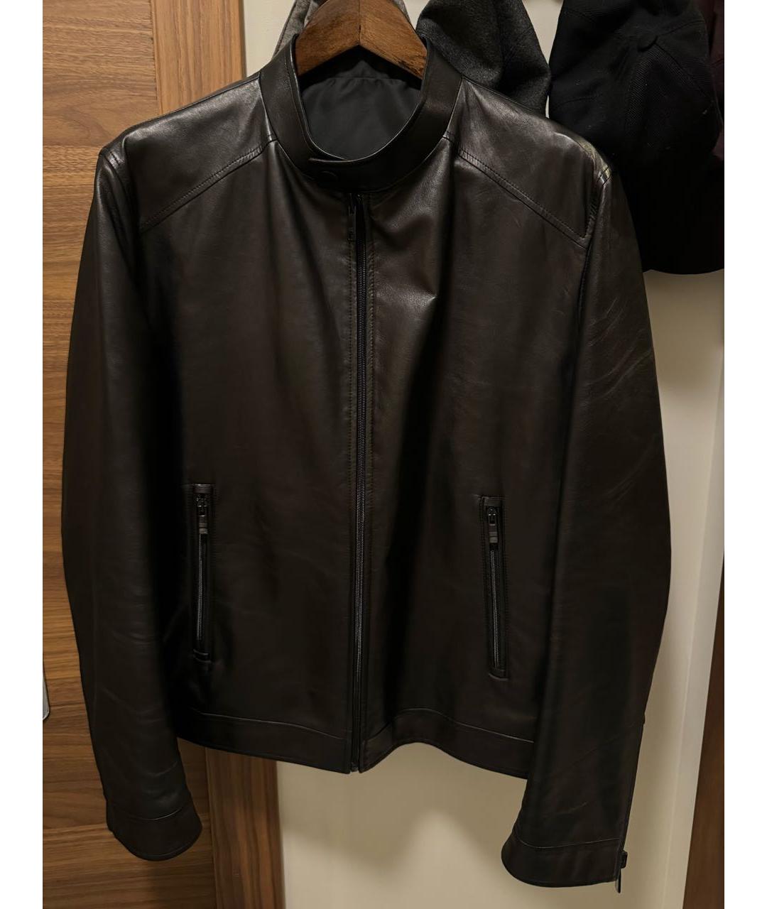 PRADA Черная кожаная куртка, фото 9