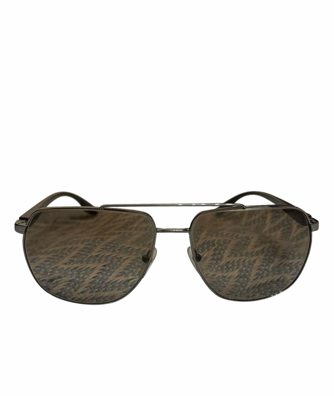 PRADA Антрацитовые металлические солнцезащитные очки, фото 1