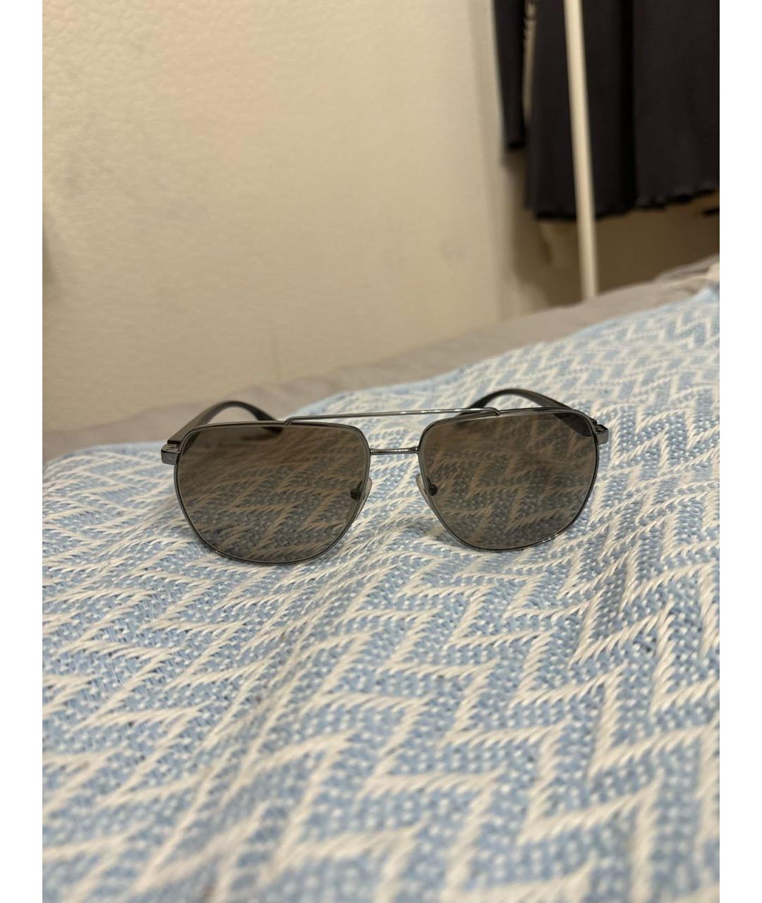PRADA Антрацитовые металлические солнцезащитные очки, фото 9