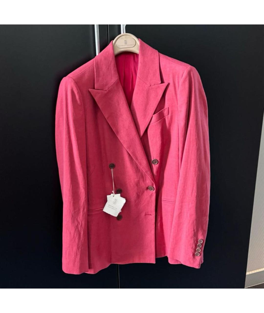 BRUNELLO CUCINELLI Розовый костюм с брюками, фото 7
