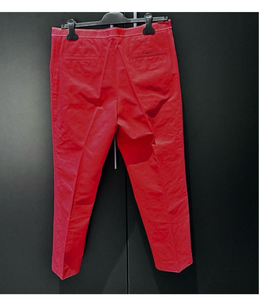MARNI Красные прямые брюки, фото 3