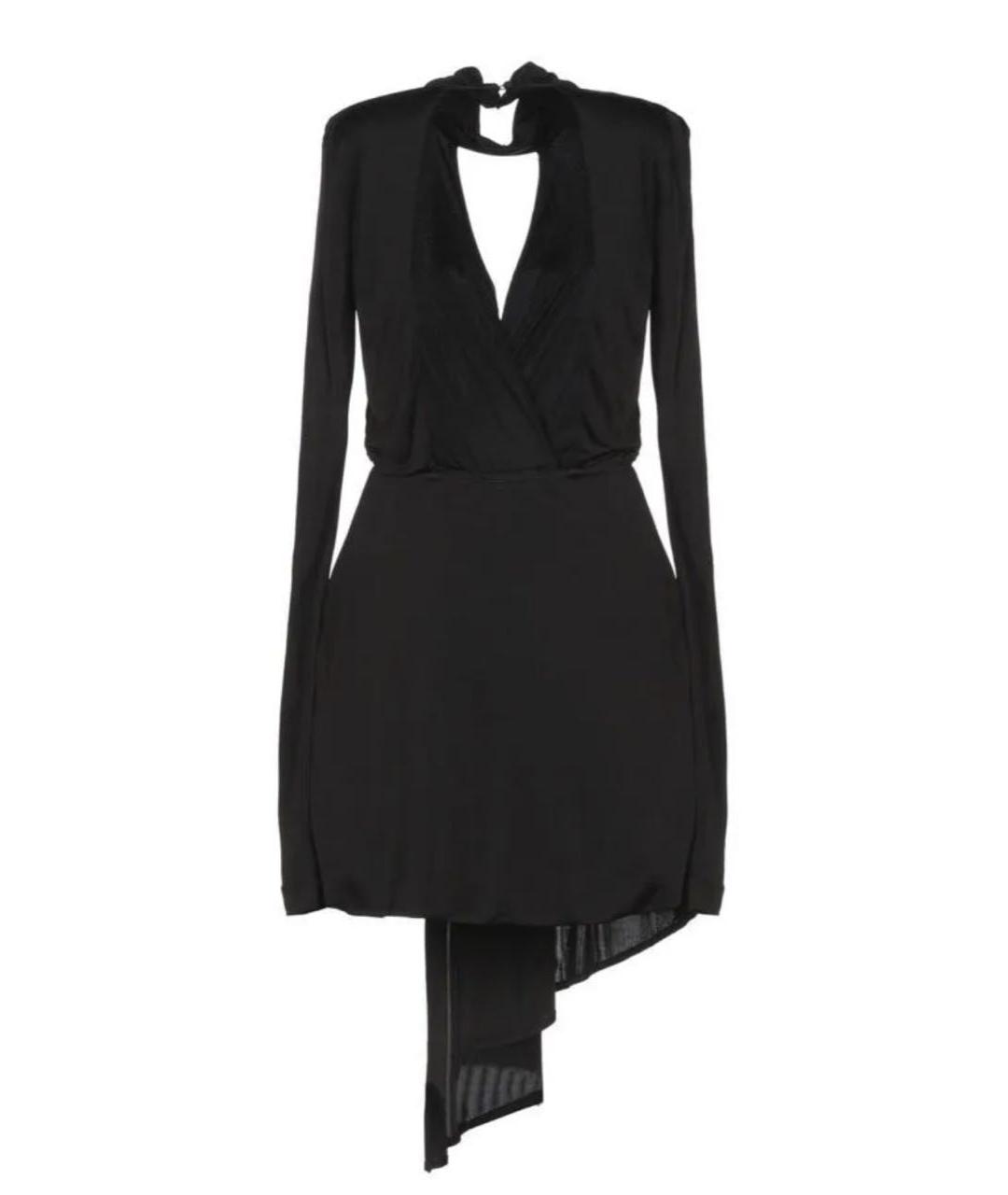 PINKO Черное вискозное вечернее платье, фото 1