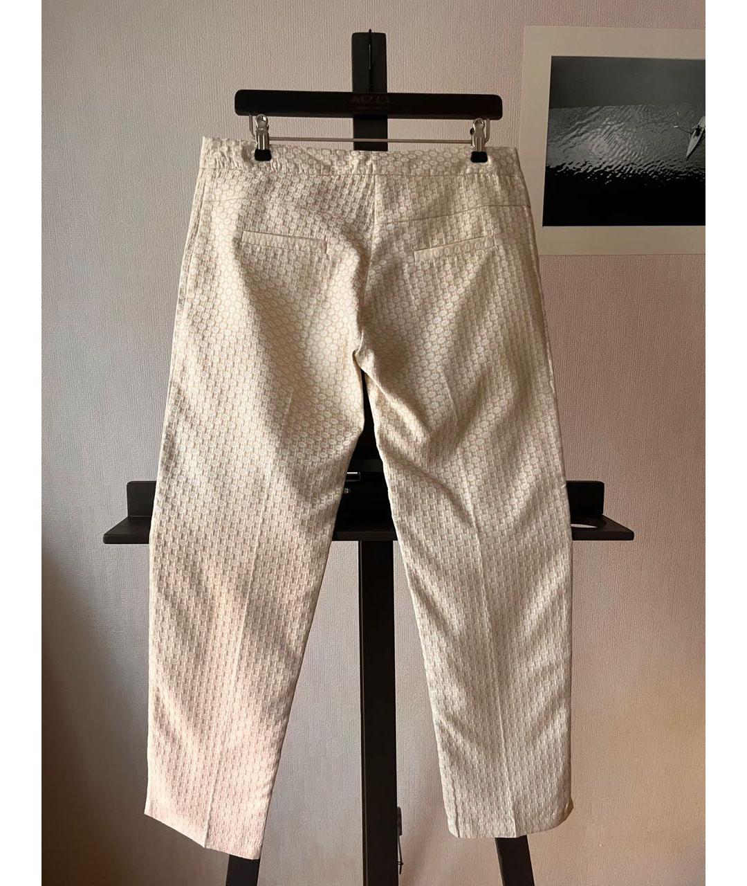 BLUGIRL Бежевые вискозные прямые брюки, фото 2