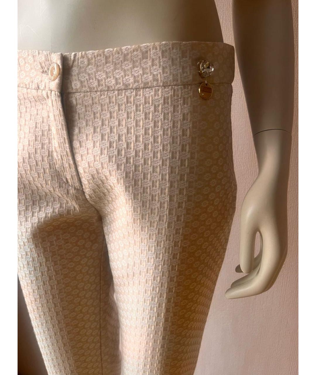 BLUGIRL Бежевые вискозные прямые брюки, фото 5