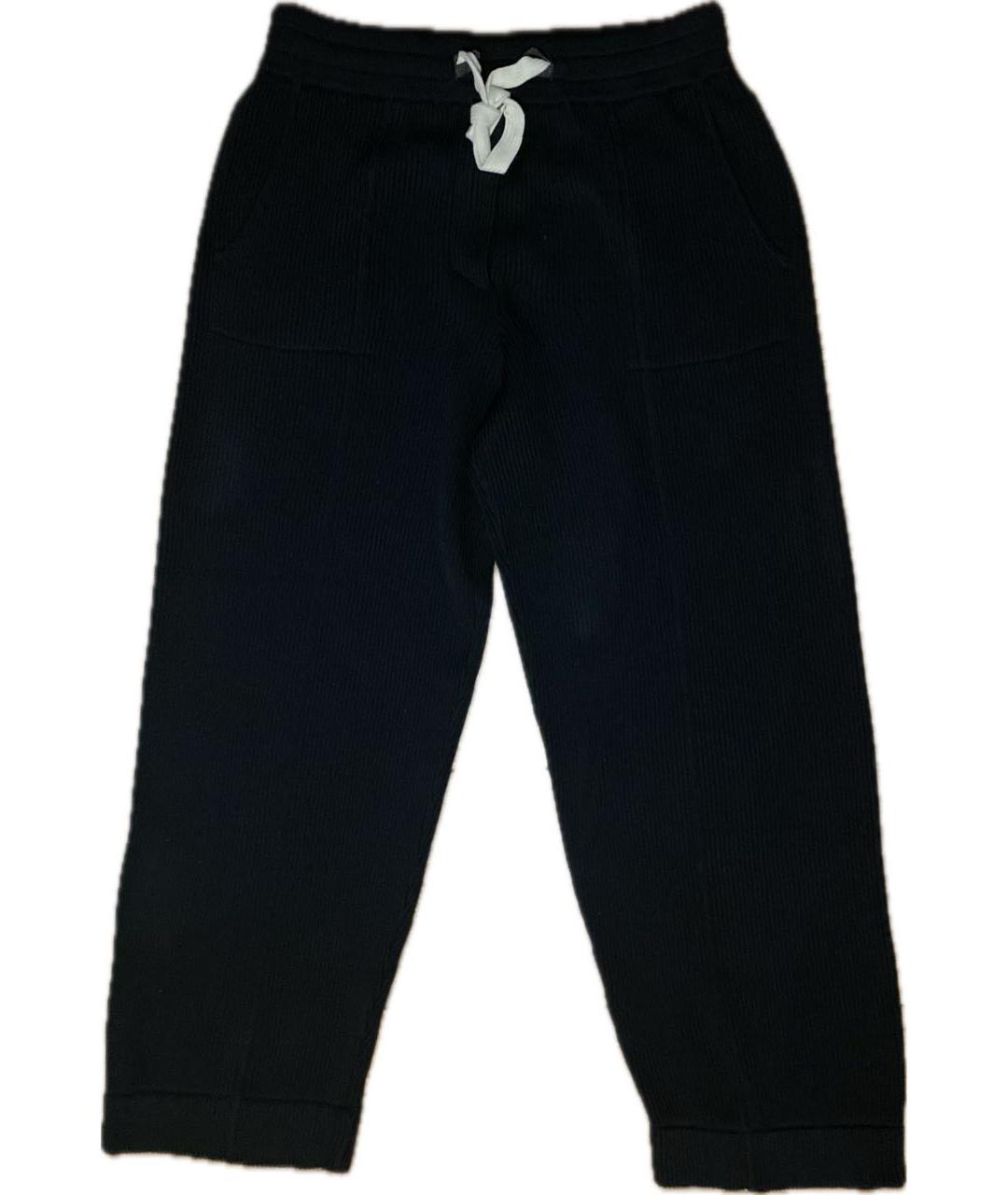 BRUNELLO CUCINELLI Черные хлопковые спортивные брюки и шорты, фото 1