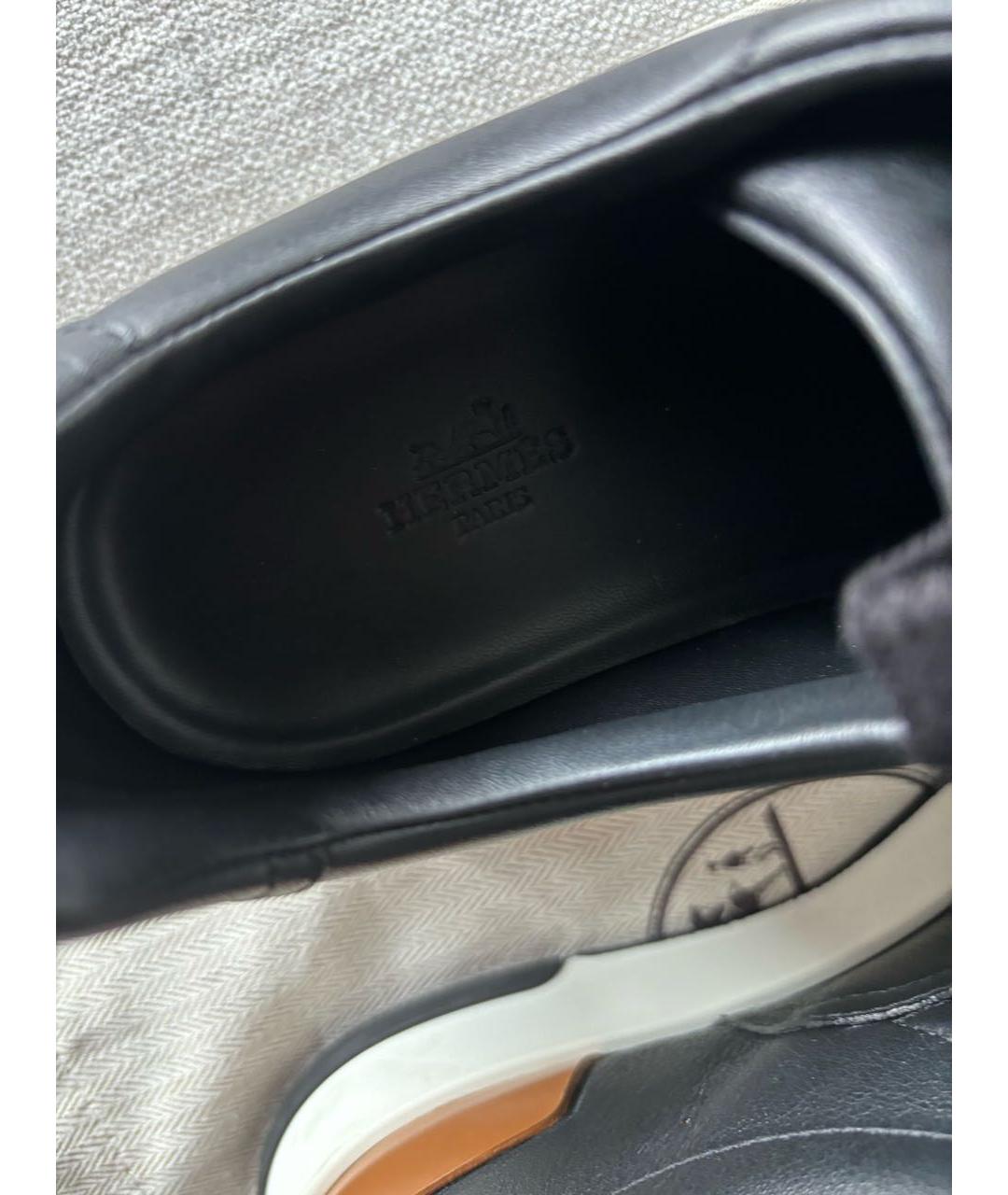 HERMES PRE-OWNED Черные кожаные кроссовки, фото 5