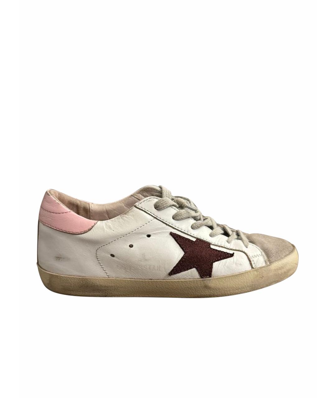 GOLDEN GOOSE DELUXE BRAND Белые кожаные кеды, фото 1