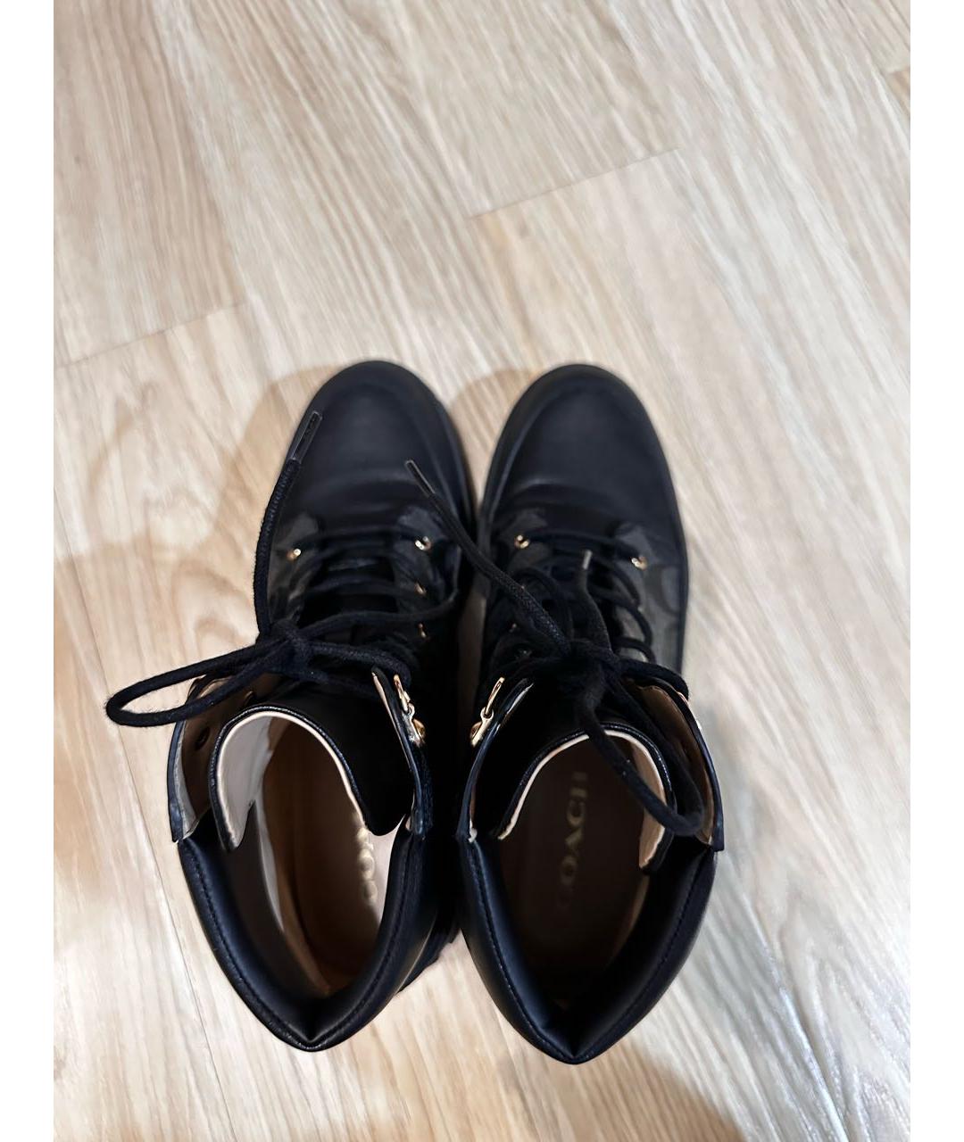COACH Черные кожаные ботинки, фото 3