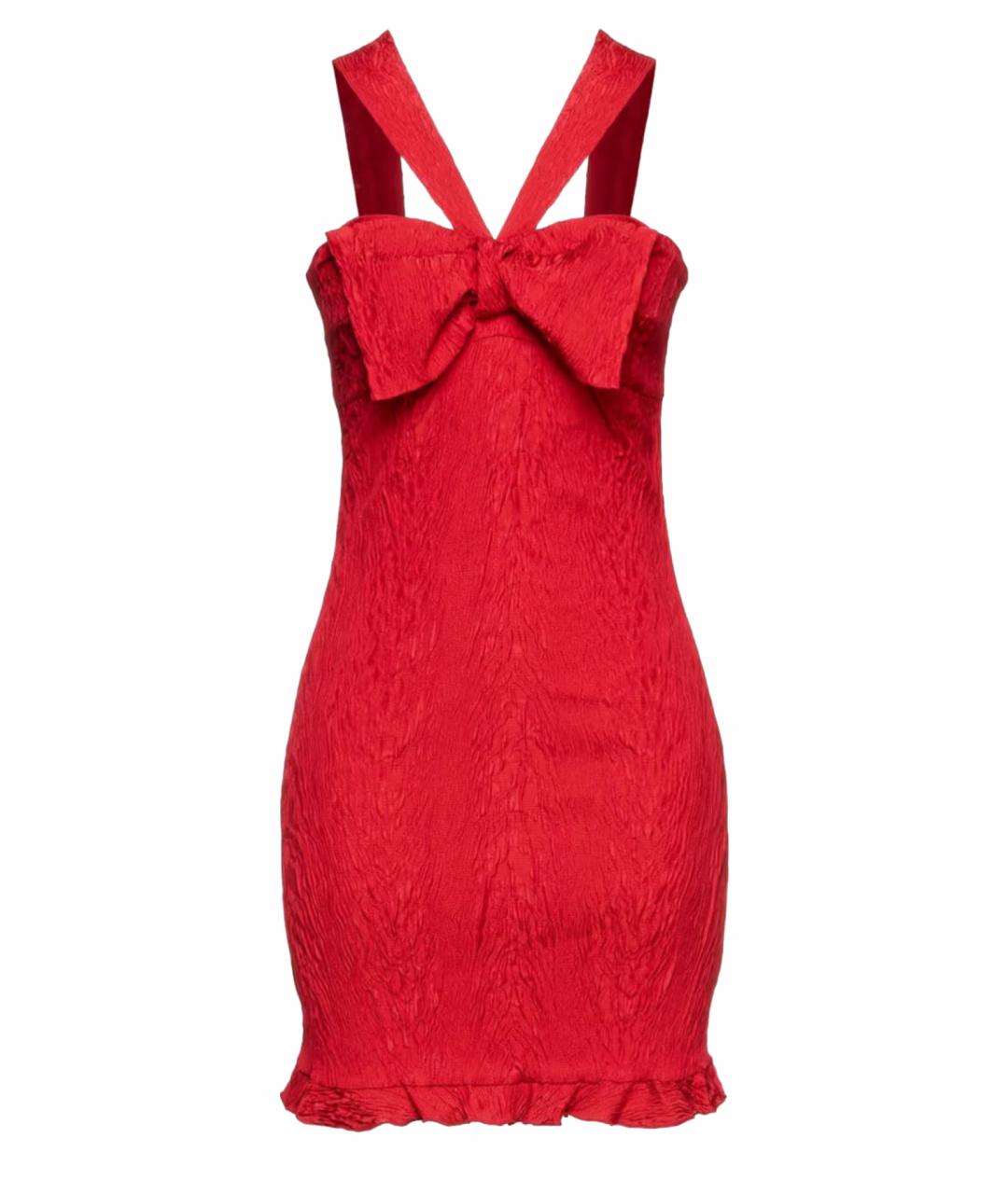 ALEXA CHUNG Красное полиэстеровое коктейльное платье, фото 1