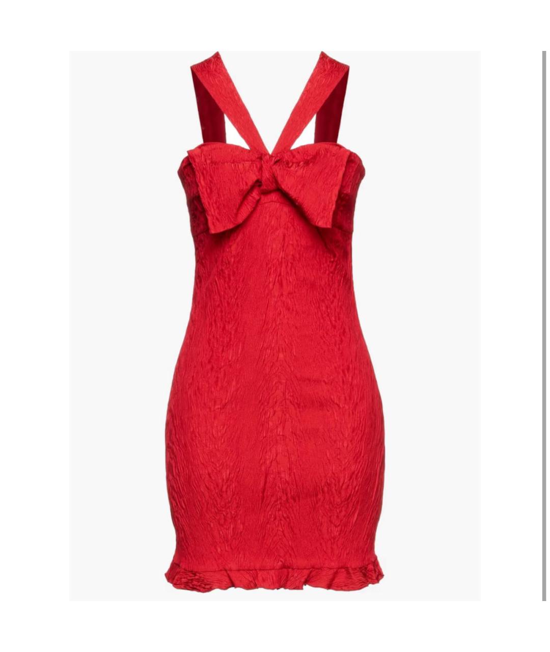 ALEXA CHUNG Красное полиэстеровое коктейльное платье, фото 5