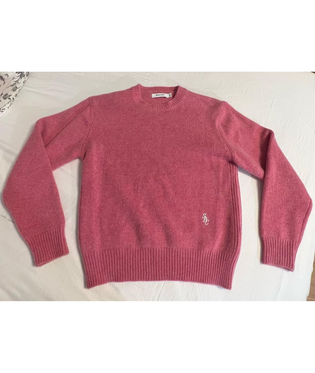 SPORTY AND RICH Розовый шерстяной джемпер / свитер, фото 8