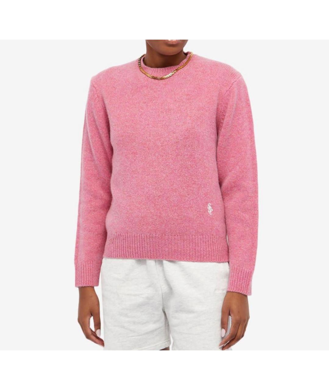SPORTY AND RICH Розовый шерстяной джемпер / свитер, фото 7
