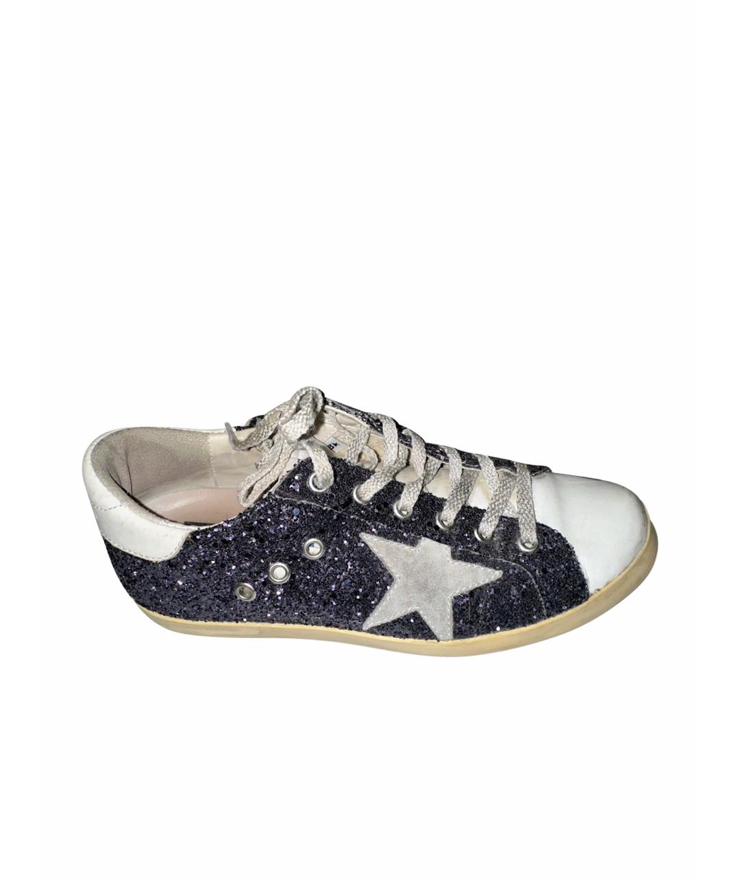 GOLDEN GOOSE DELUXE BRAND Синие кожаные кеды, фото 1